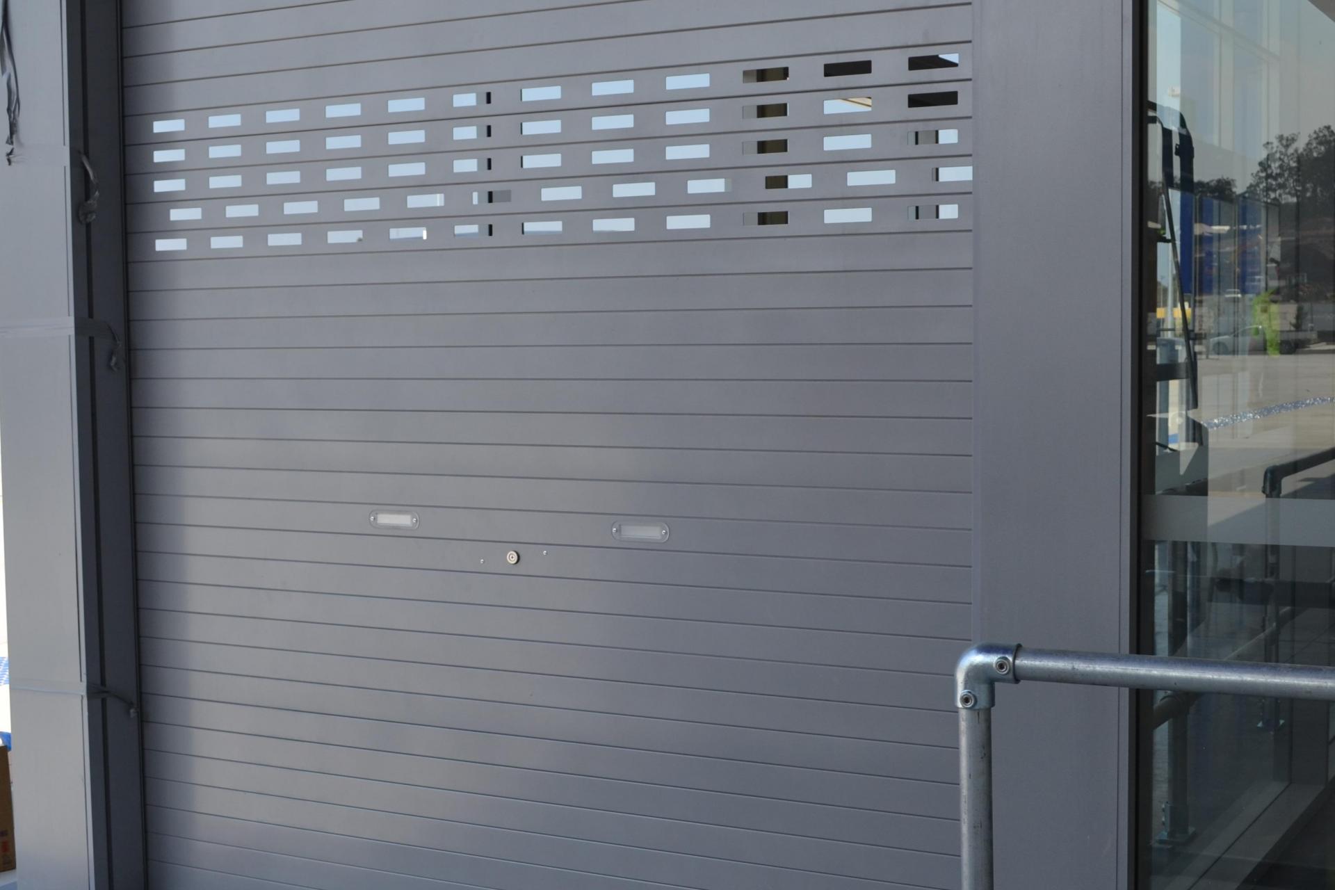 Roller Shutter with perforated slats